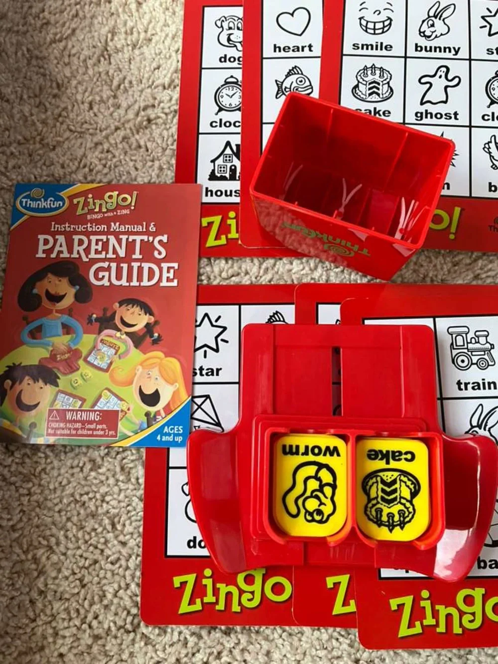 NEW FREE W/ KIDS PURCHASE Think! Zingo! Bingo Matching Game - Red, Green, Blue